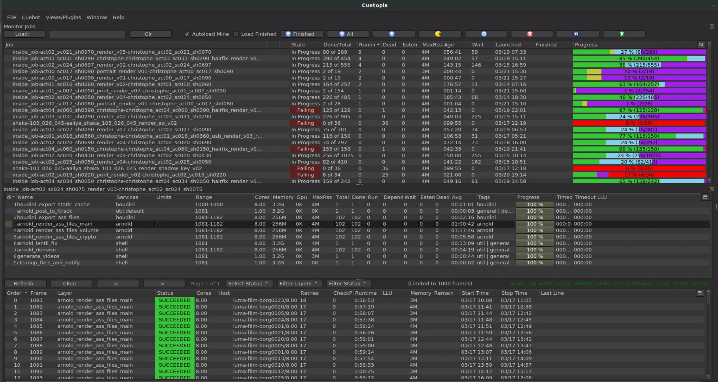 Headspace — Distributed rendering across 100 nodes in OpenCue