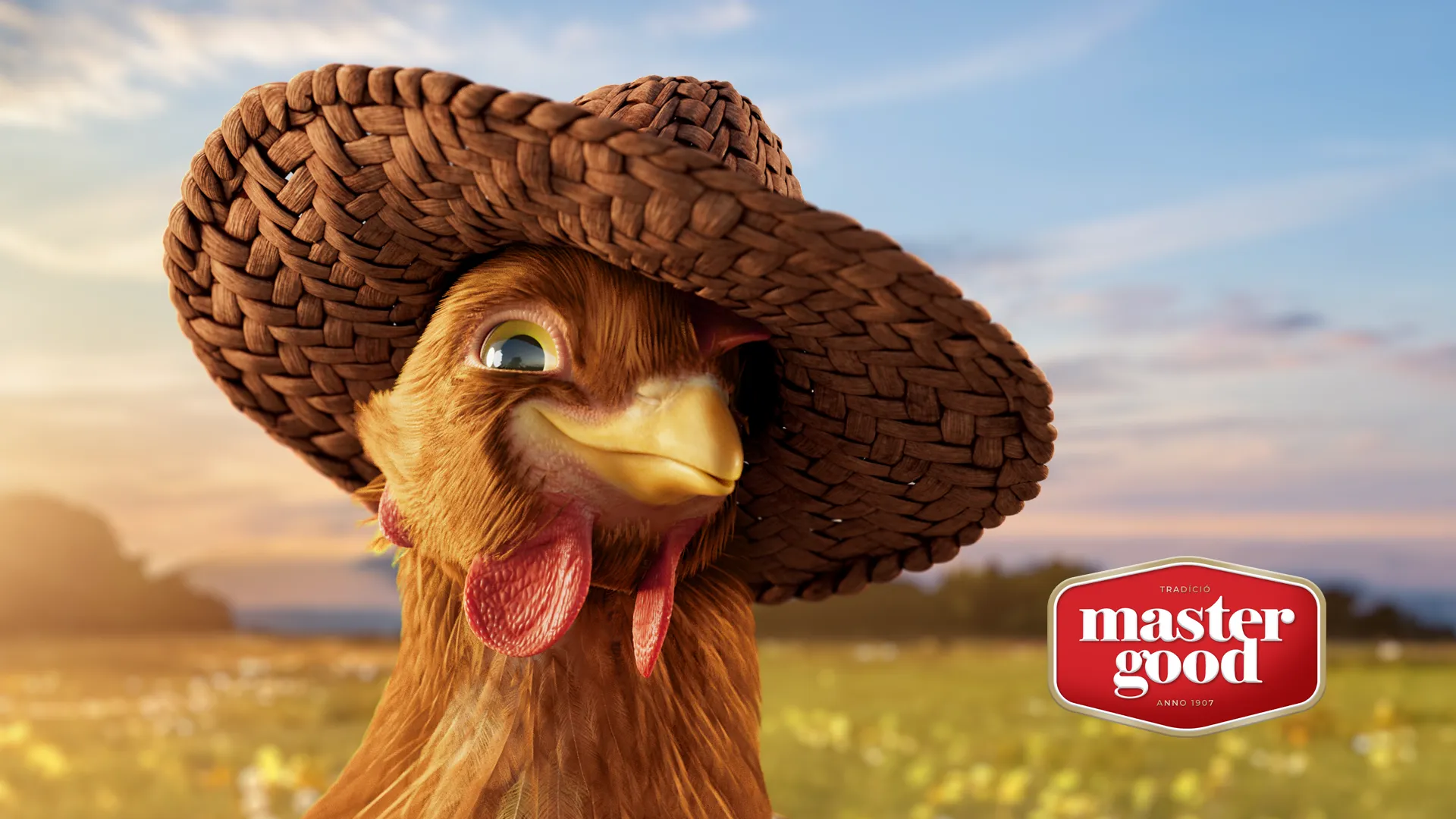 Master Good campaign — CG hero character in a sunlit field, German Design Award winning commercial work